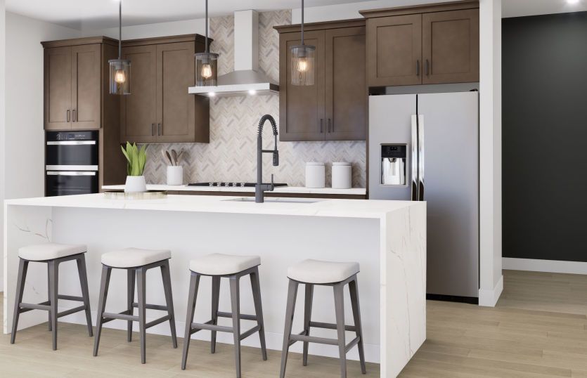 Kitchen Opens to the Gathering Room - Model Representation