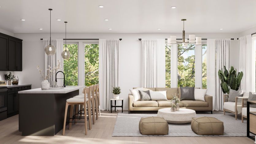 Sunlit gathering room