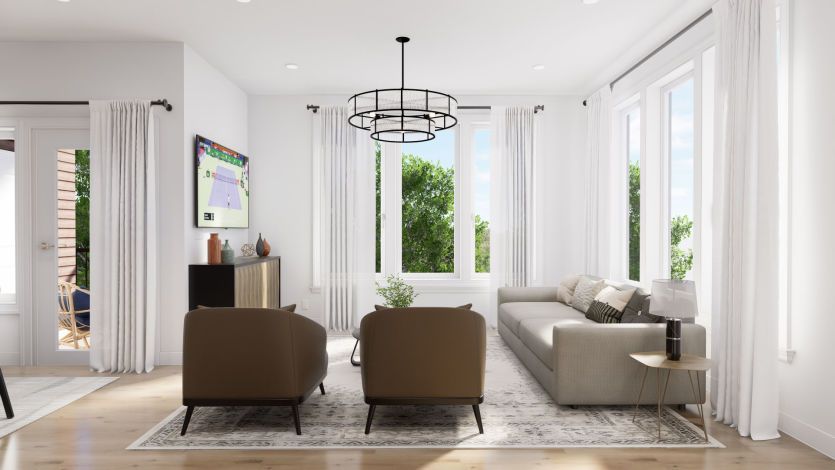 Sunlit gathering room