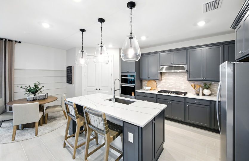 Spacious kitchen with stainless steel appliances