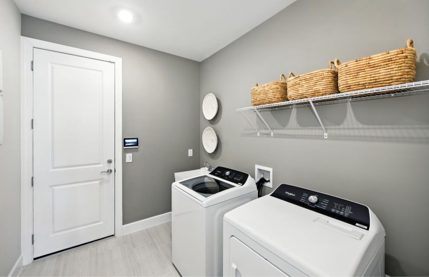 Spacious laundry room