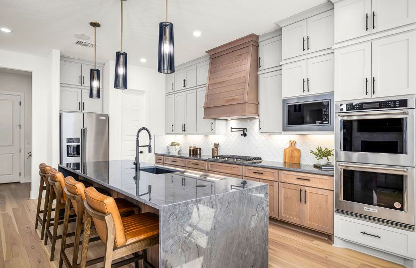 Gorgeous Kitchen with Waterfall Edge Island