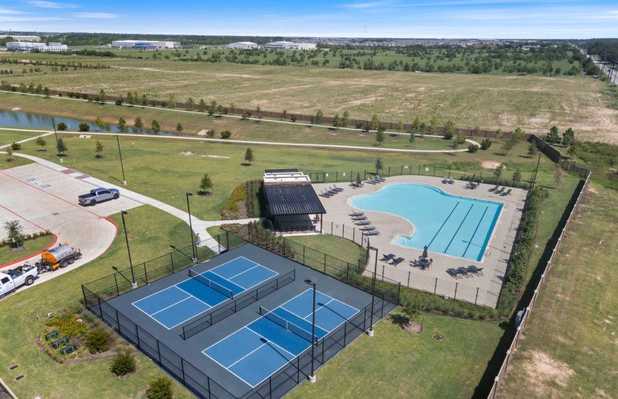 Pool and tennis courts