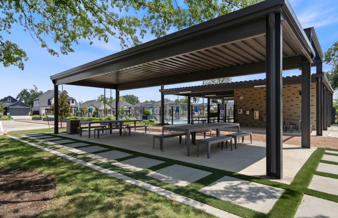 Shaded seating area