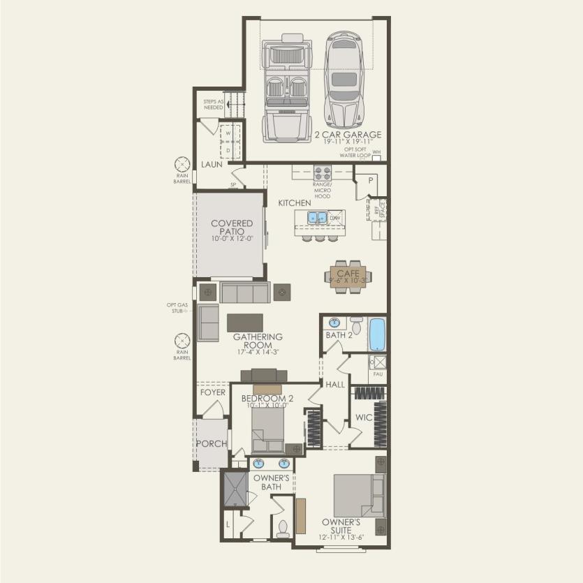 First Floor 2 br / 2 ba