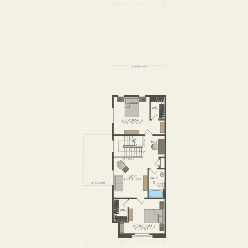 Second Floor 3 br / 2.5 ba