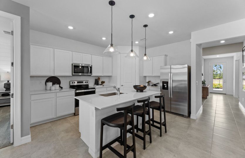 Kitchen with designer finishes