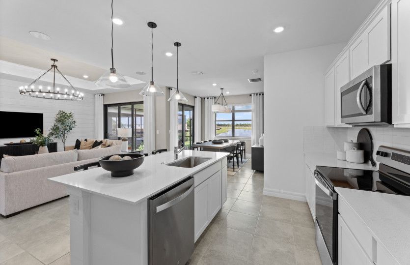 Kitchen with stainless steel appliances