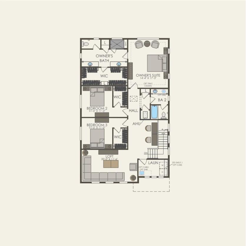 Second Floor 3 br / 2.5 ba