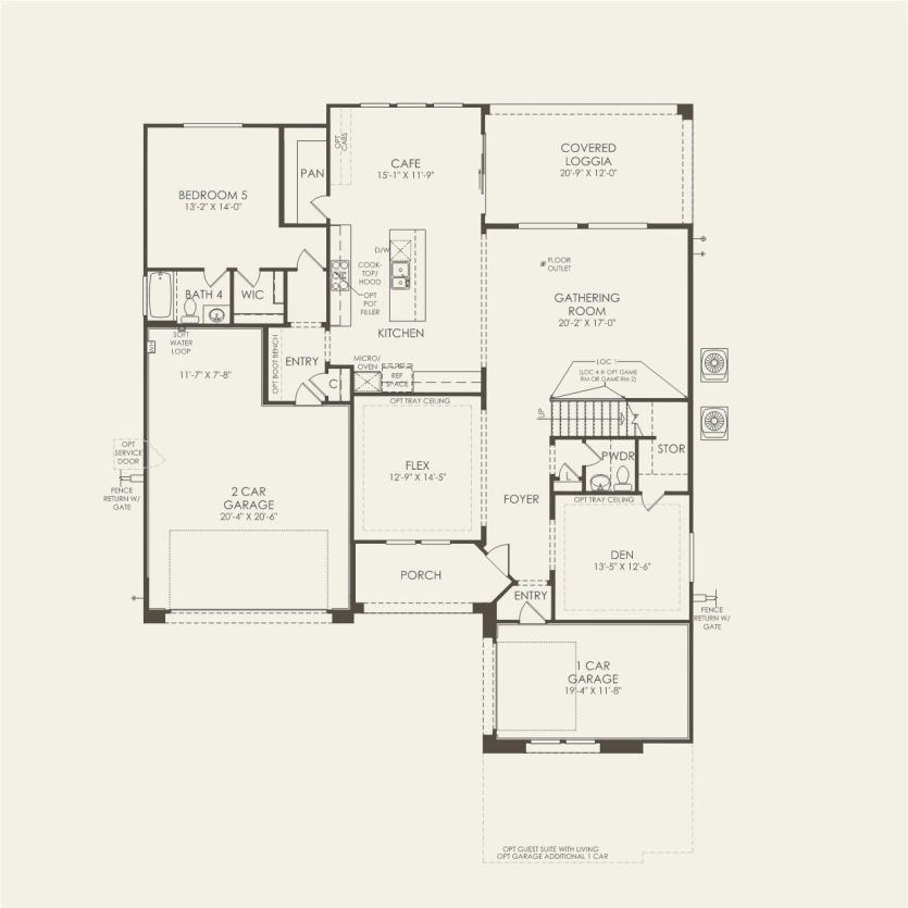 First Floor 5 br / 4.5 ba