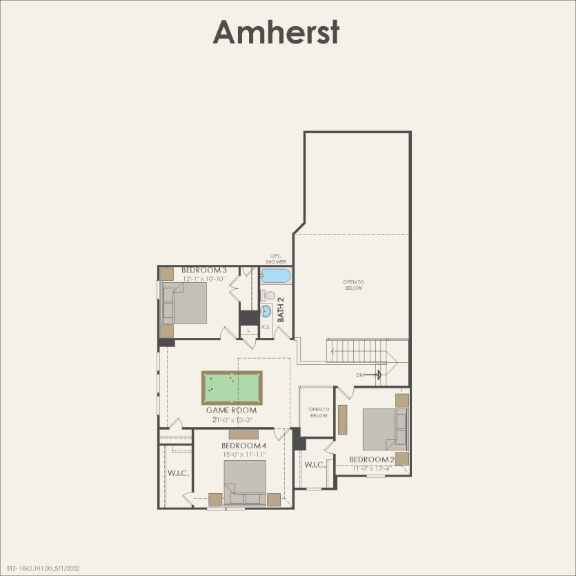 Second Floor 4 br / 3 ba
