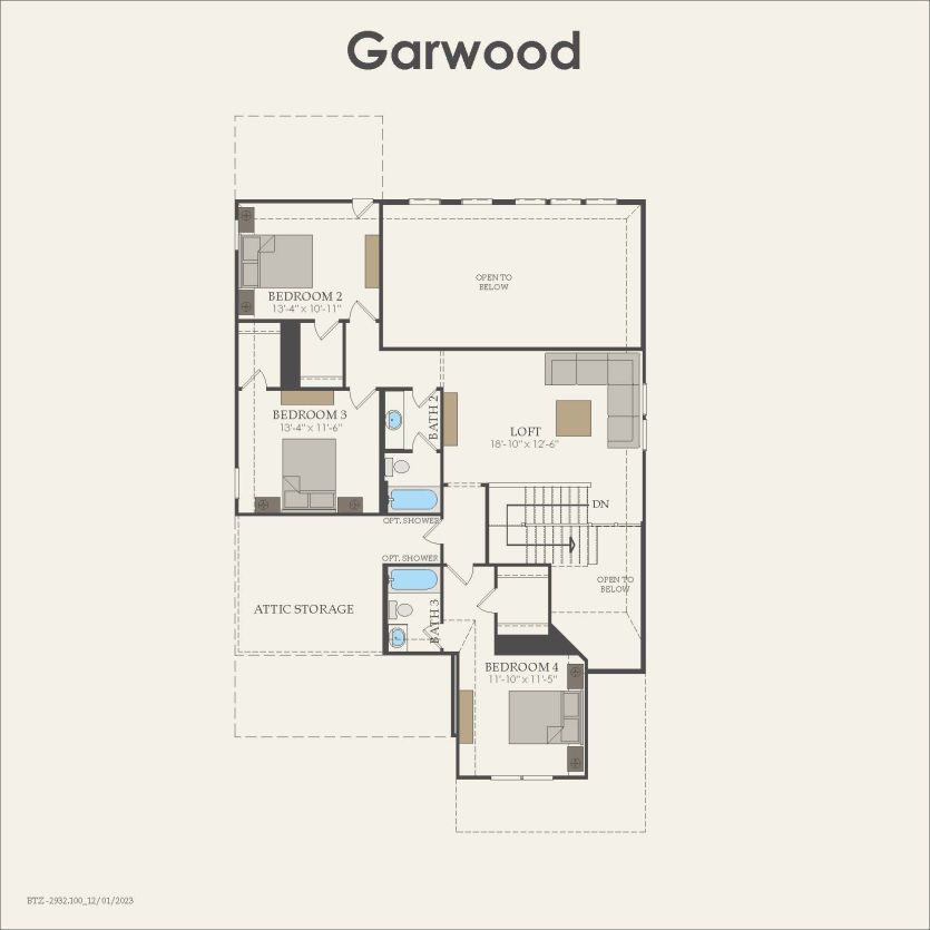 Second Floor 4 br / 3.5 ba
