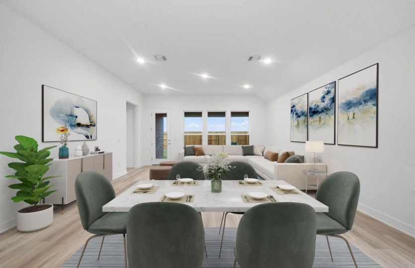 Virtually Staged Dining and Living