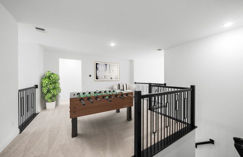 Virtually staged Game Room
