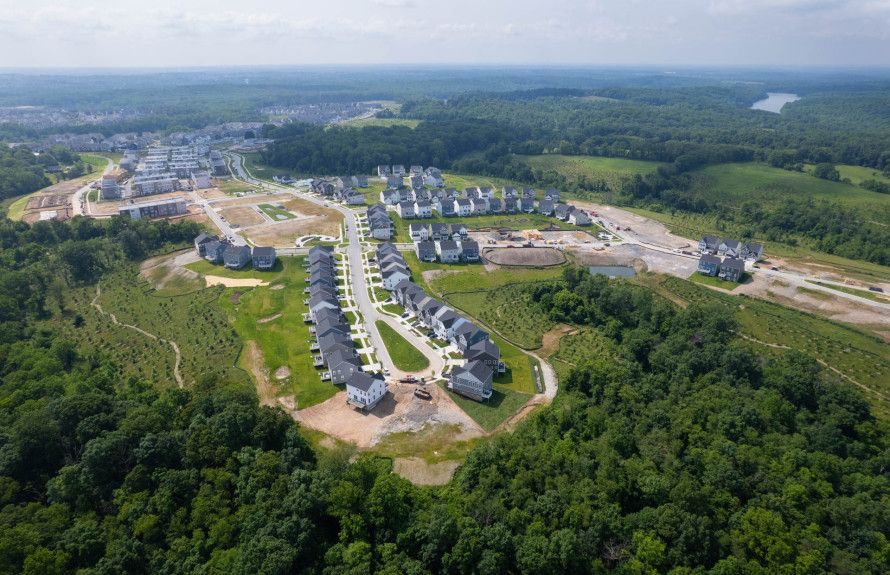 Aerial of Single Family Homes