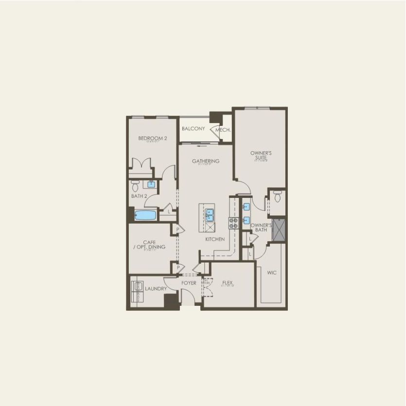 First Floor 2 br / 2 ba