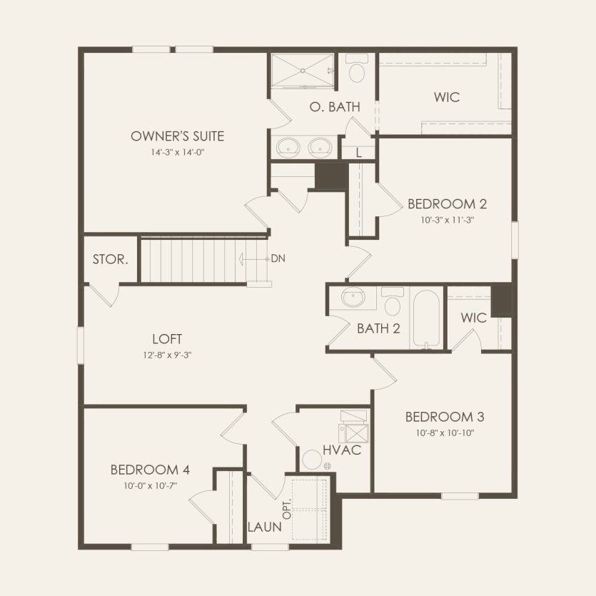 Second Floor 4 br / 2.5 ba