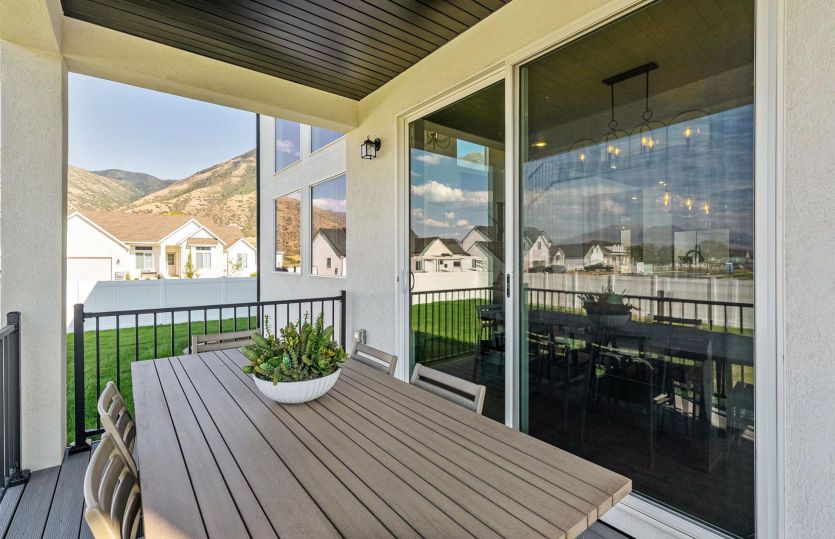 Covered Deck with Patio Furniture