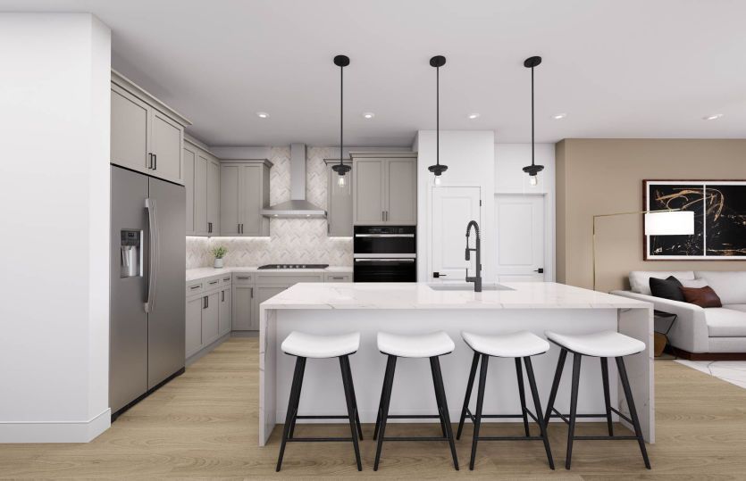 Kitchen Opens to the Gathering Room