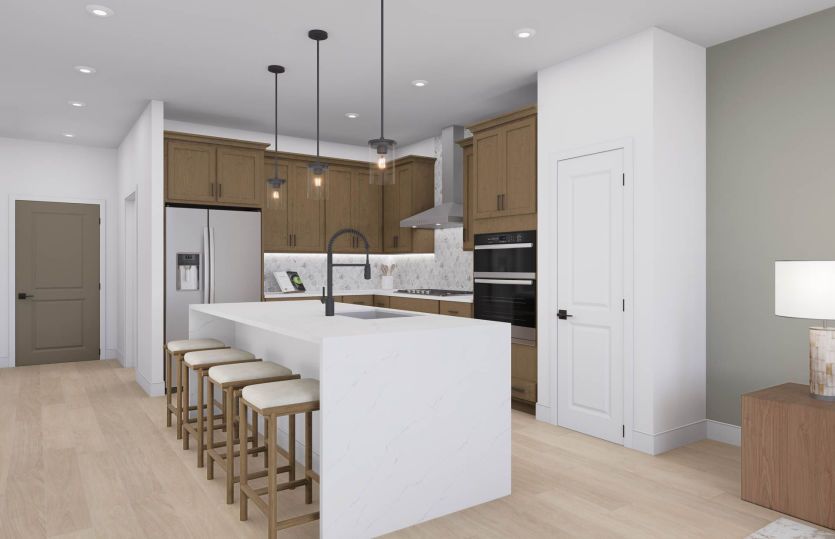 Kitchen Opens to the Gathering Room