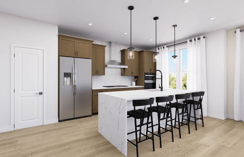 Spacious Kitchen with Expansive Island - Model Representation