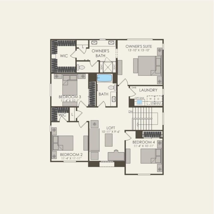 Second Floor 4 br / 2.5 ba