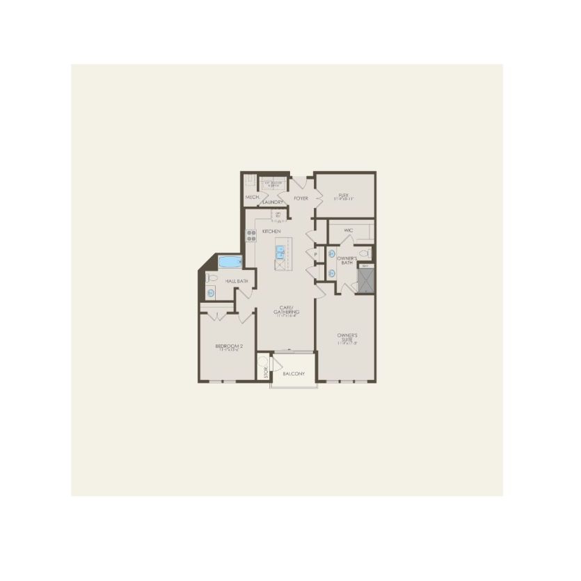 First Floor 2 br / 2 ba