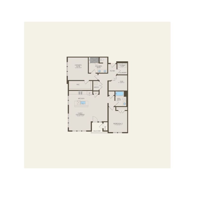 First Floor 2 br / 2 ba