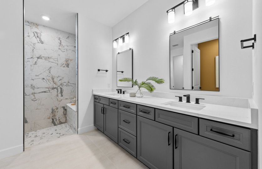 Owner's bath with luxuriously appointed features | Model Representation