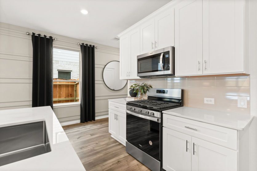 Abundant cabinet space in kitchen