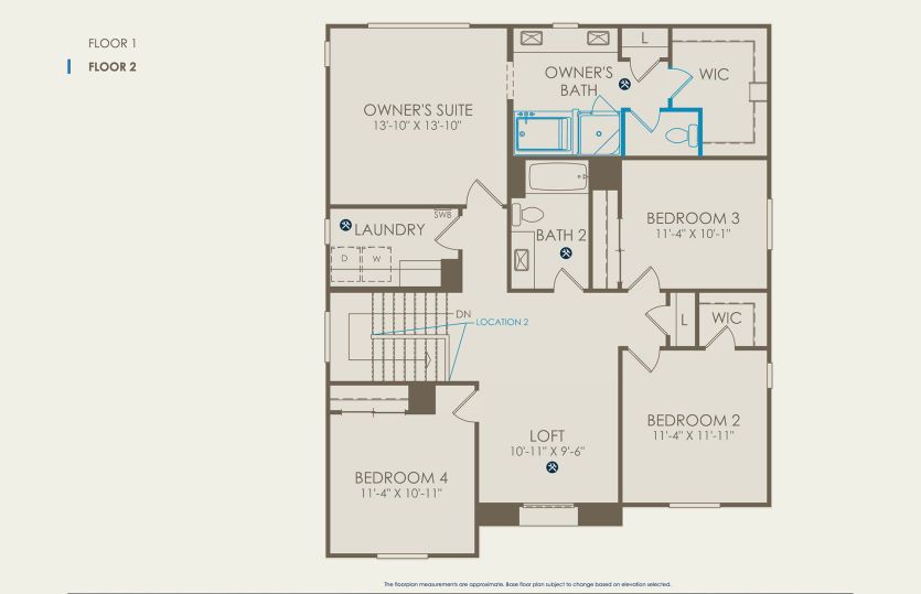 Plan 1 Floor Plan, Quick Move-In Home, Floor 2