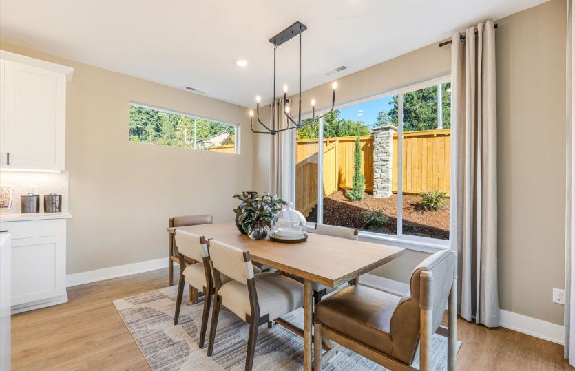 Dining space with deck access