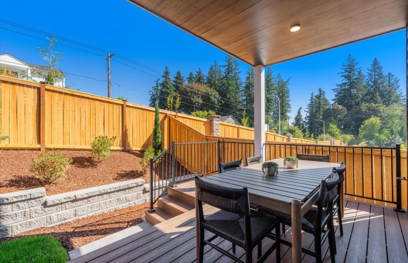 Private deck off dining