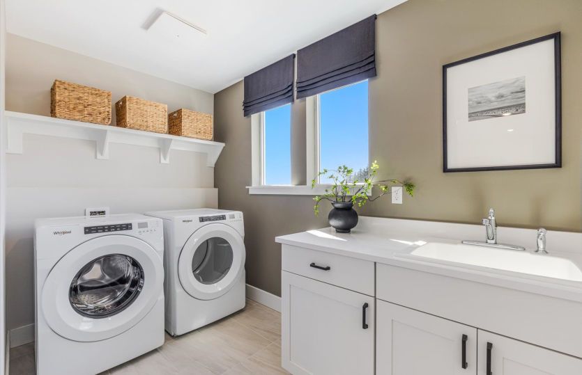 Laundry room with storage