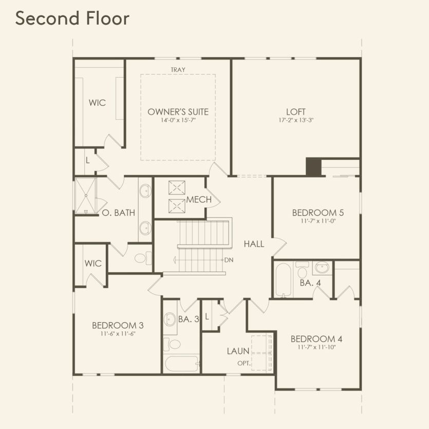 Second Floor 5 br / 4.5 ba