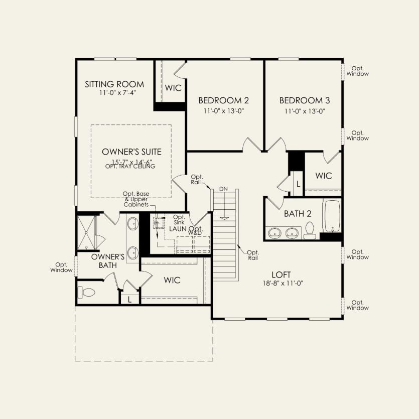 Second Floor 3 br / 2.5 ba