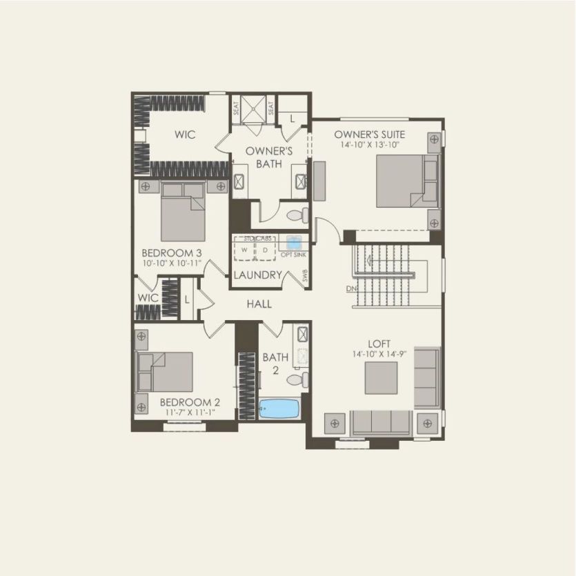 Second Floor 4 br / 3 ba