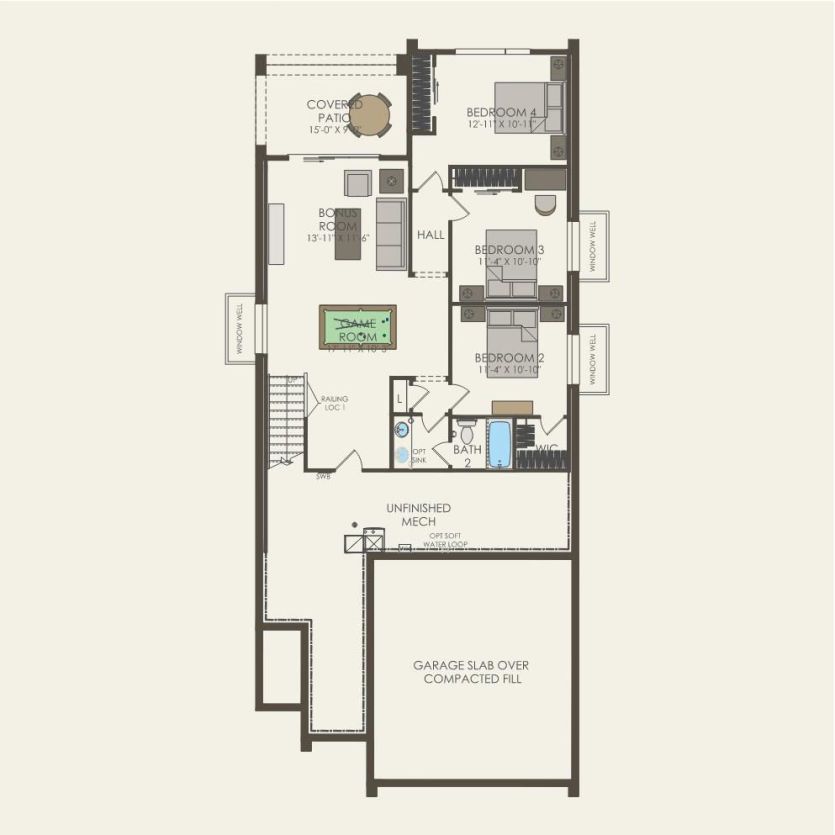 First Floor 4 br / 2.5 ba
