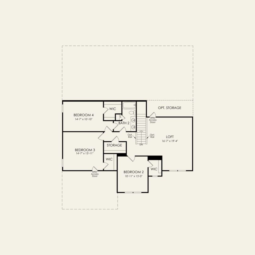 Second Floor 4 br / 2.5 ba
