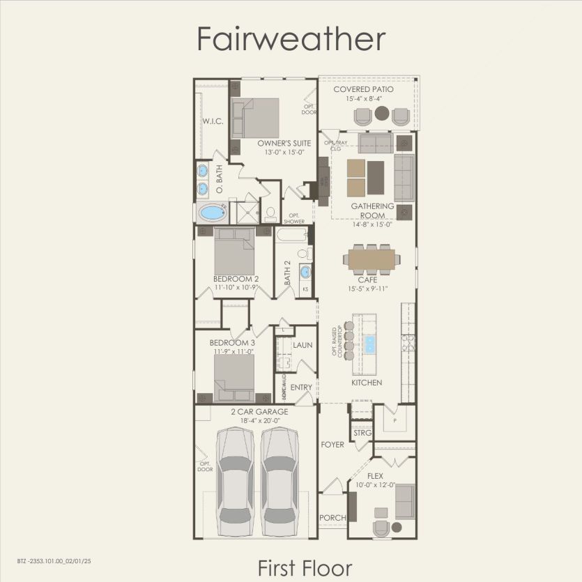 First Floor 3 br / 2 ba