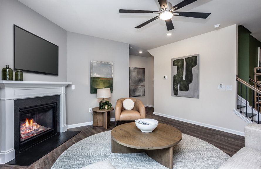 Living Area with Fireplace