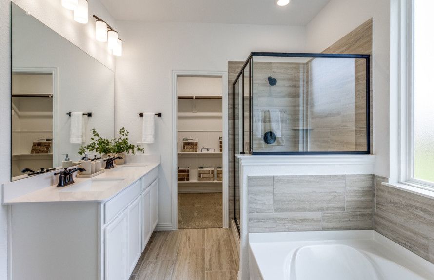 Spacious owner's baths