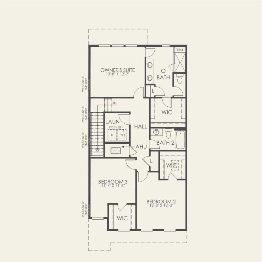 Second Floor 3 br / 2.5 ba