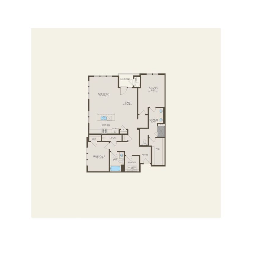 First Floor 2 br / 2 ba