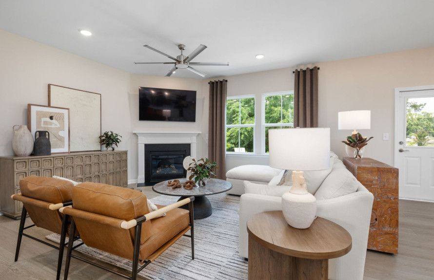 Living Room with Fireplace