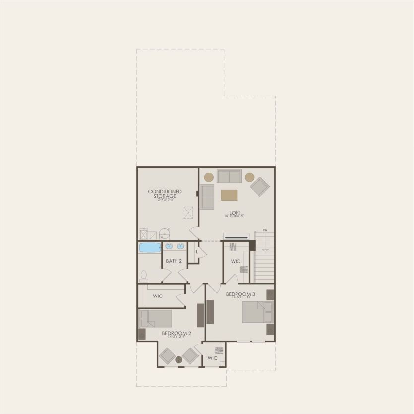 Second Floor 3 br / 2.5 ba