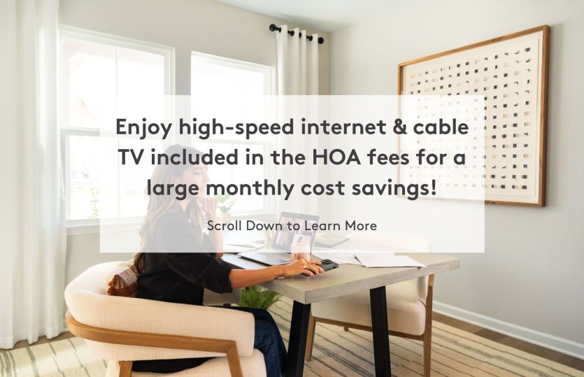 High Speed Internet & Cable TV Included in HOA Dues - Great Savings!