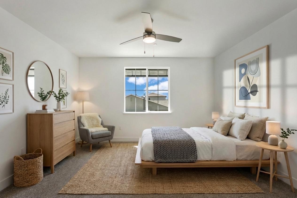 Primary Bed Virtually Staged