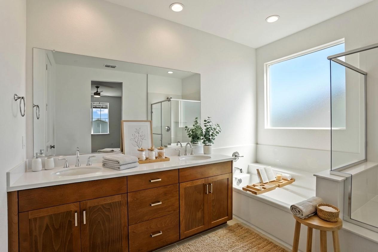 Primary Bath Virtually Staged