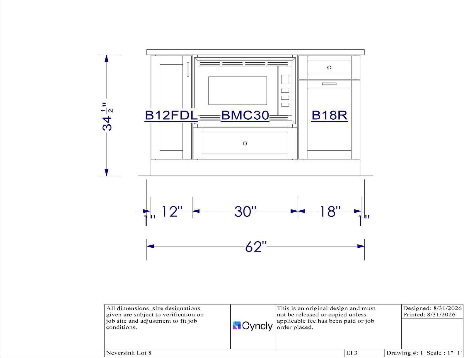 Kitchen Design Rendering - Customizable Options Available